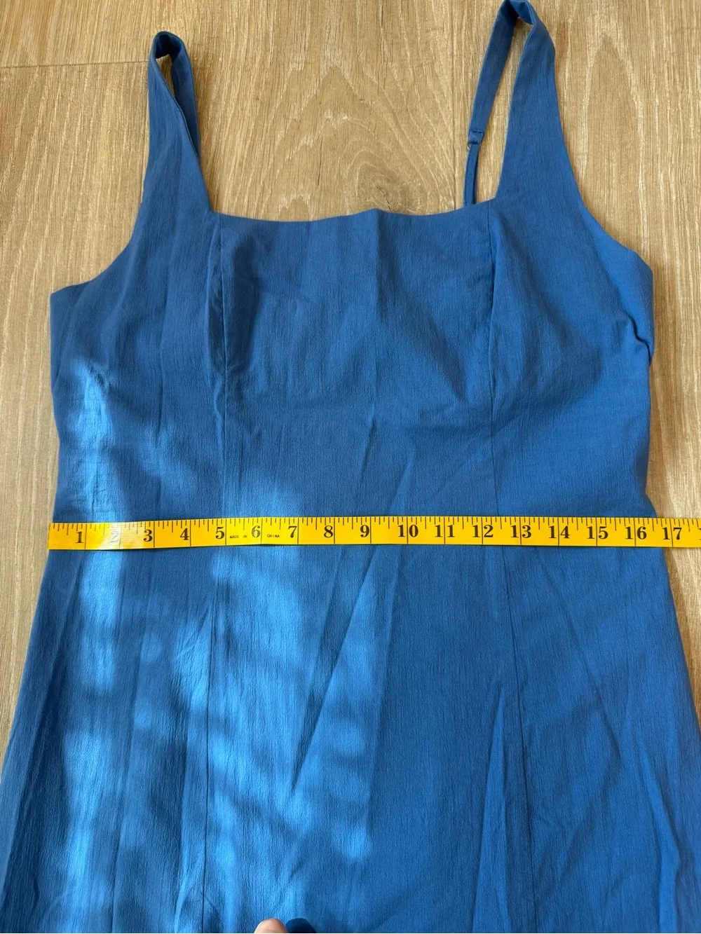 Abercrombie and Fitch Square-Neck Blue Maxi Dress with Wide Straps